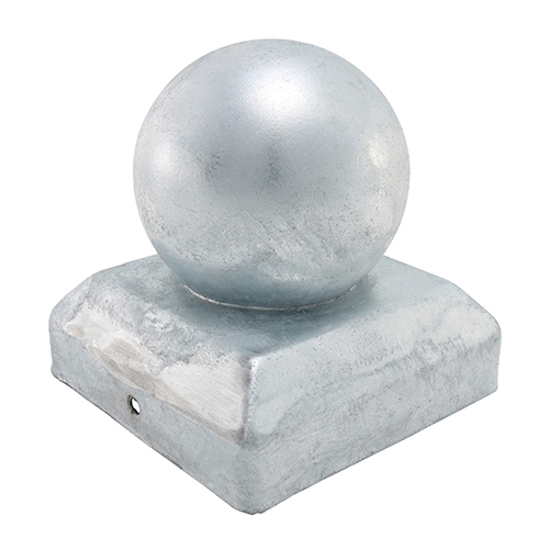 Ball Fence Post Cap - Zinc