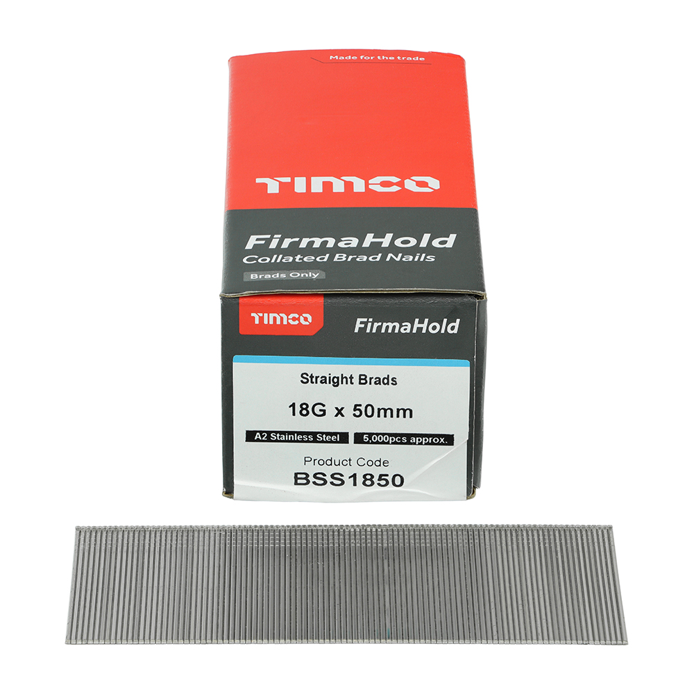 TIMCO FirmaHold Collated Brad Nails 18 Gauge Straight A2