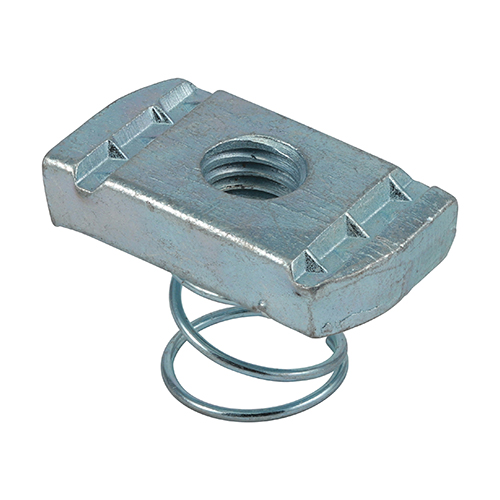 Channel Nuts Short Spring - Zinc