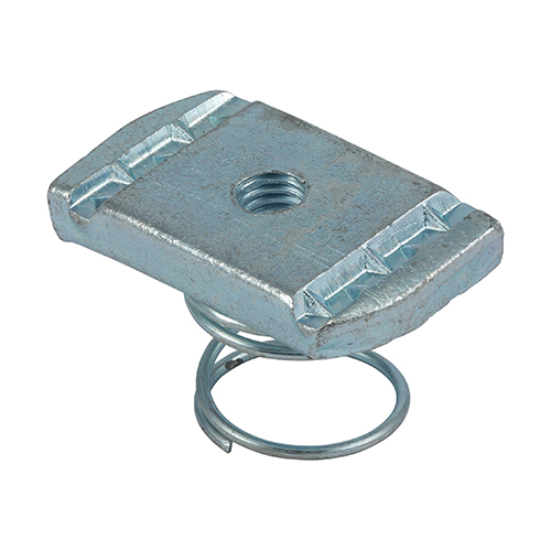 Channel Nuts Short Spring - Zinc