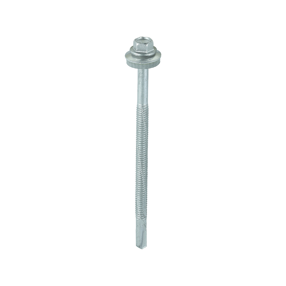 Metal Construction Heavy Section Screws - Hex - EPDM Washer - Self-Drilling - Exterior - Silver Organic