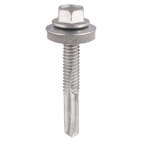 Picture of Metal Construction Heavy Section Screws - Hex - EPDM Washer - Self-Drilling - Zinc