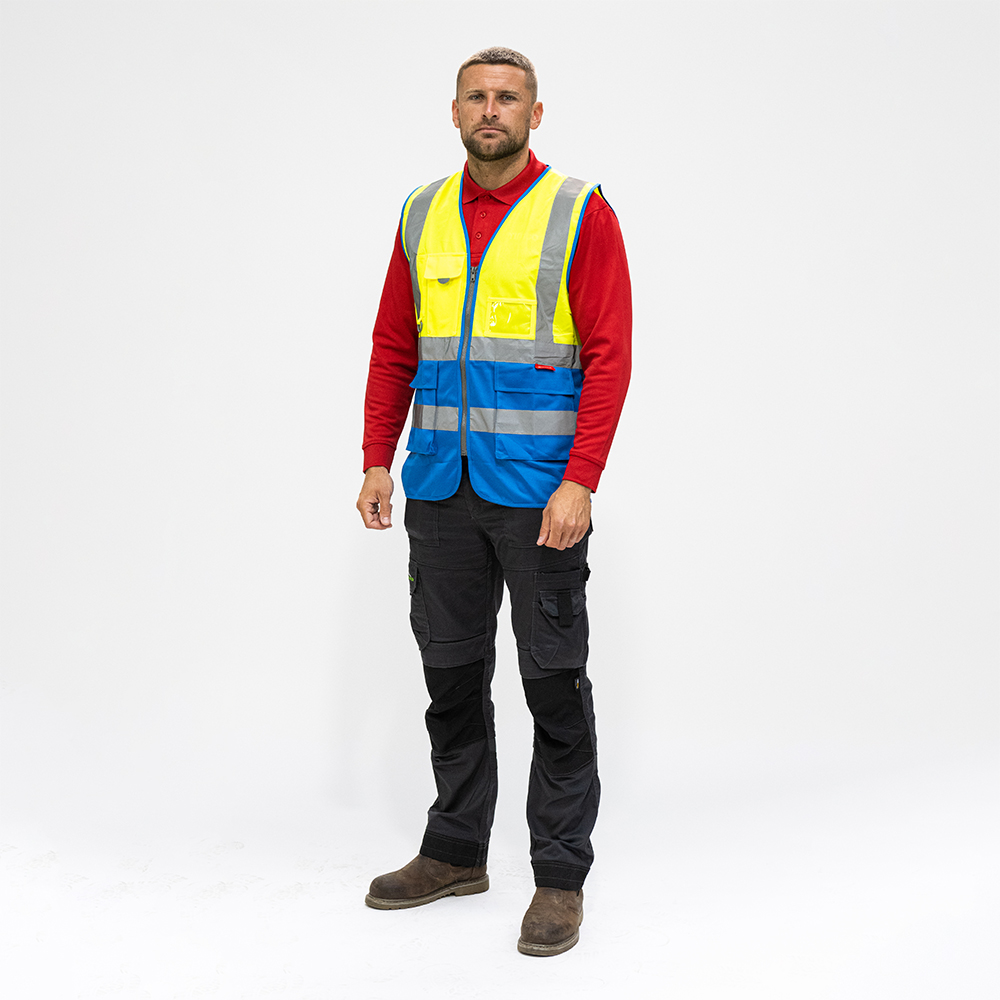 Hi-Visibility Executive Vest - Yellow & Blue