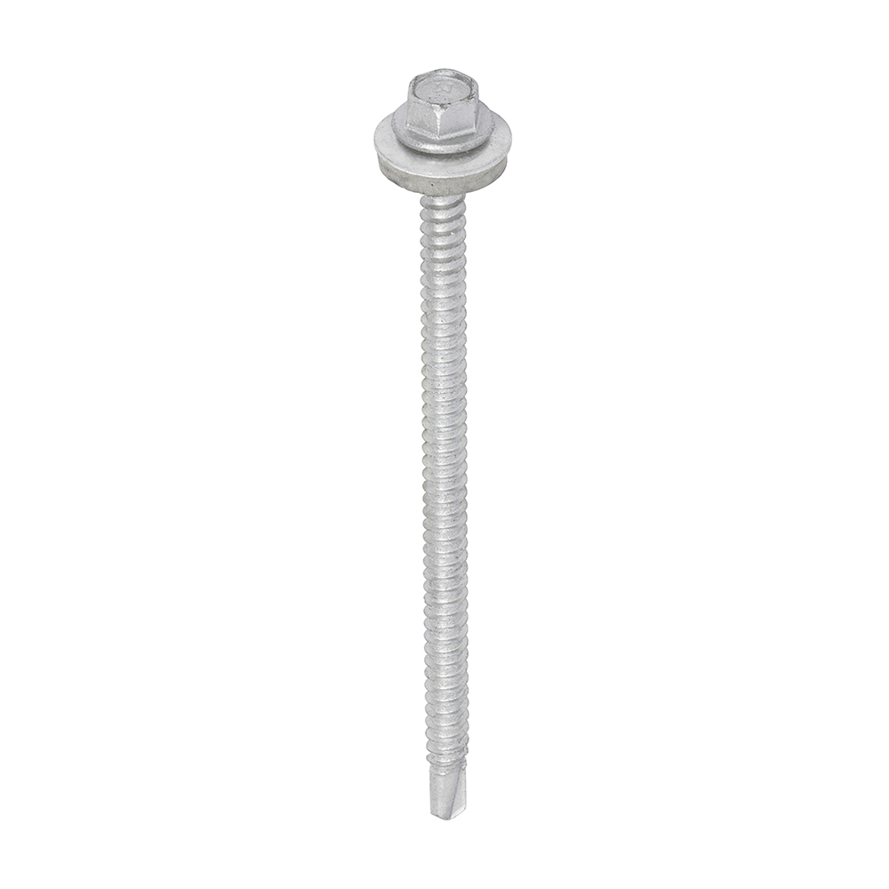 Metal Construction Light Section Screws - Hex - EPDM Washer - Self-Drilling - Exterior - Silver Organic