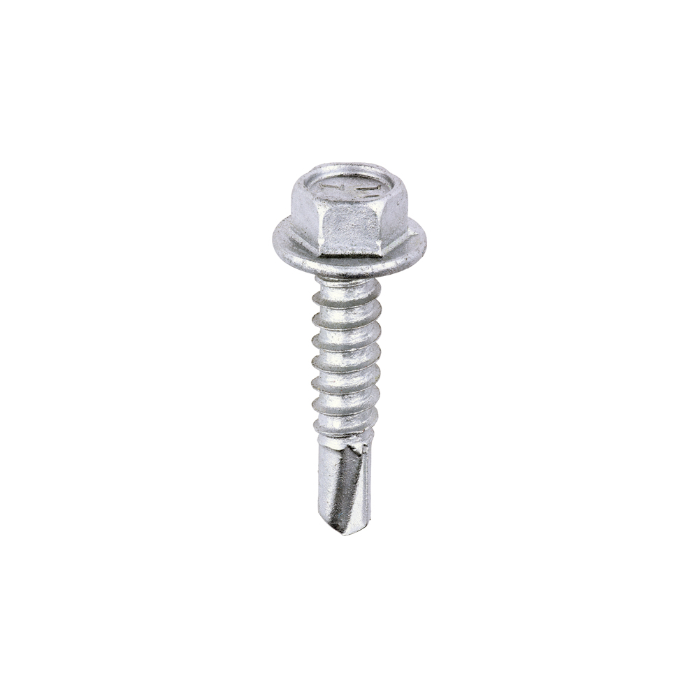 Metal Construction Light Section Screws - Hex - Self-Drilling - Exterior - Silver Organic