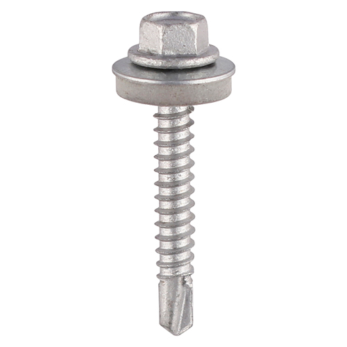 Picture of Metal Construction Light Section Screws - Hex - EPDM Washer - Self-Drilling - Exterior - Silver Organic