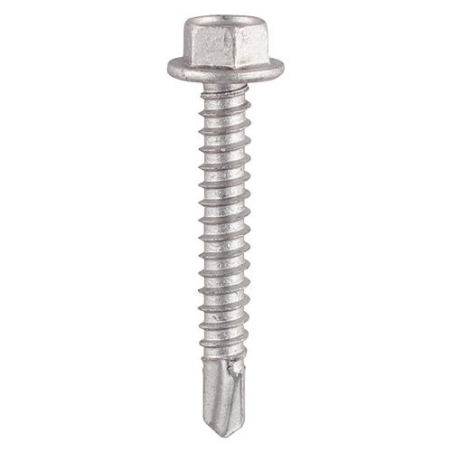 Picture of Metal Construction Light Section Screws - Hex - Self-Drilling - Exterior - Silver Organic