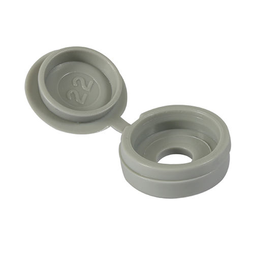 Hinged Screw Caps - Large - Light Grey