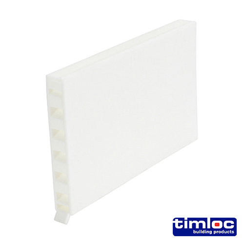 Timloc 1143WH Cavity Wall Weep Vents - Pack Of 50, White, For Wall Ventilation & Water Drainage