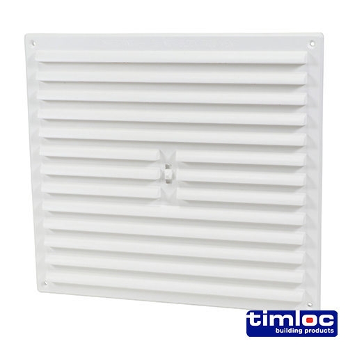 Timloc Internal Plastic Hit and Miss Louvre Grille Vent - White - 1210W