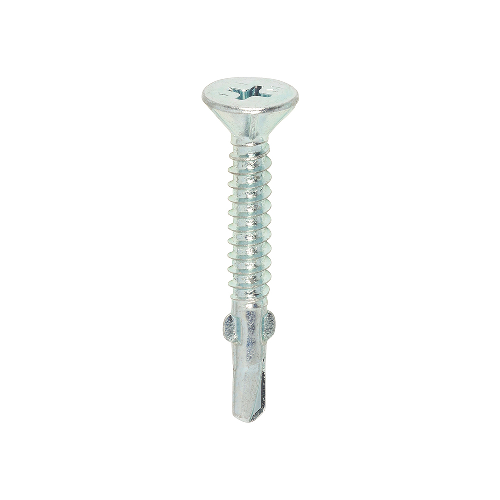 Metal Construction Timber to Light Section Screws - Countersunk - Wing-Tip - Self-Drilling - Zinc