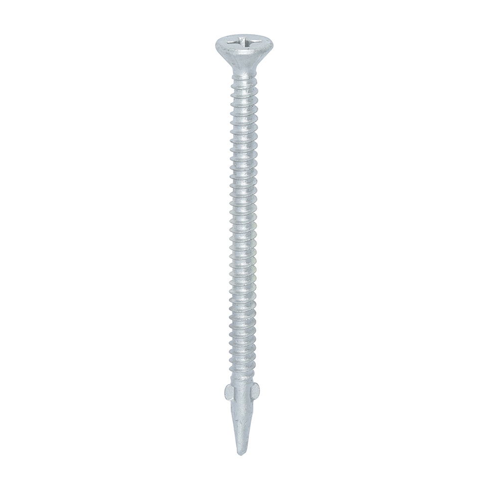 Metal Construction Timber to Light Section Screws - Countersunk - Wing-Tip - Self-Drilling - Exterior - Silver Organic