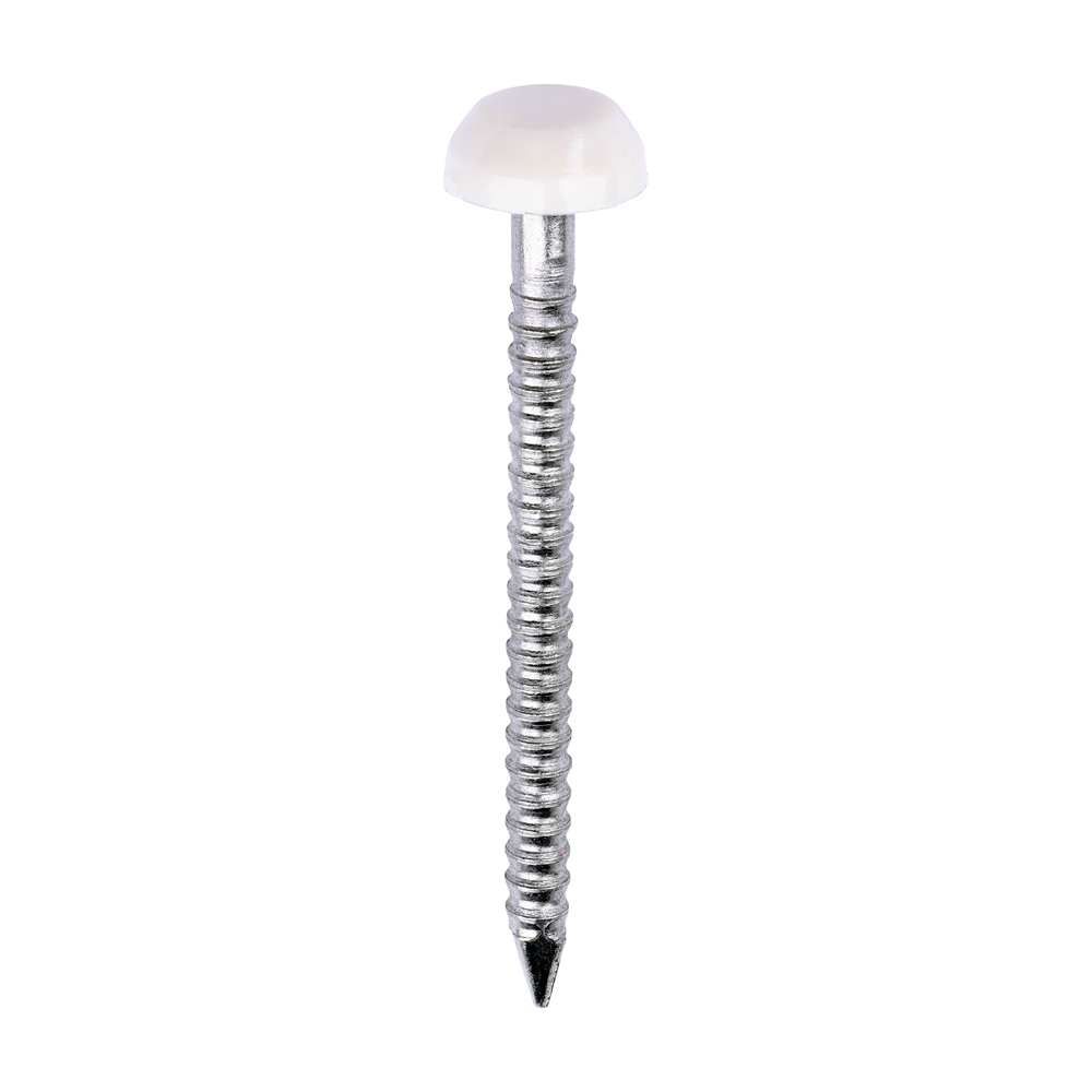 Polymer Headed Pins - A4 Stainless Steel - Cream