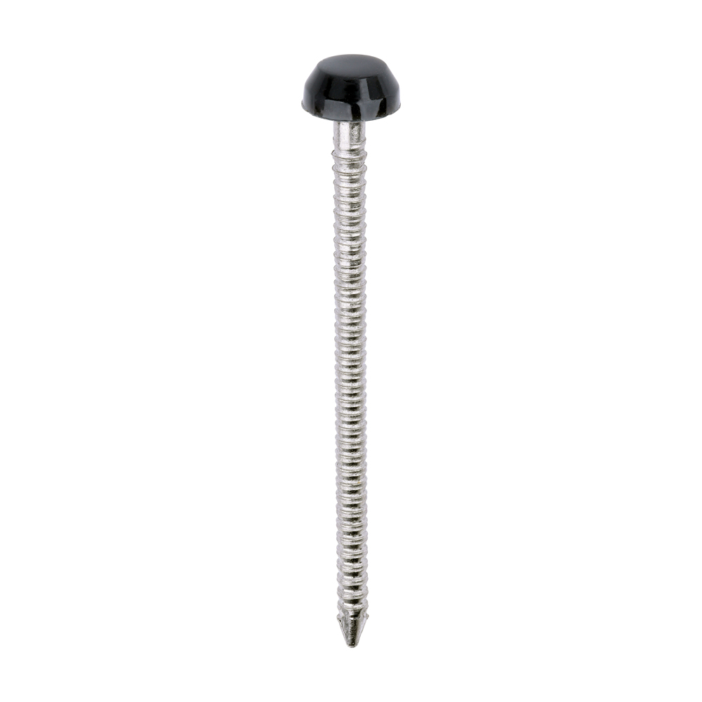 Polymer Headed Pins - A4 Stainless Steel - Anthracite Grey