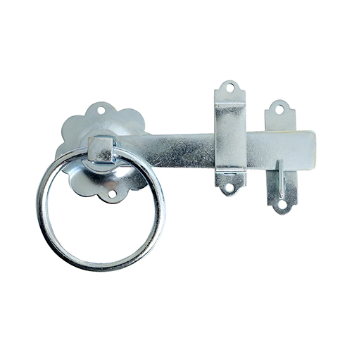 Ring Gate Latch - Plain - Zinc