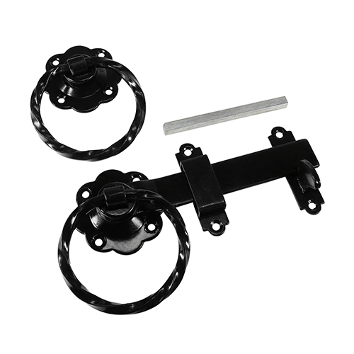 Picture of Ring Gate Latch - Twisted - Black