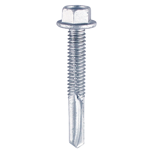 Metal Construction Heavy Section Screws - Hex - Self-Drilling - Zinc