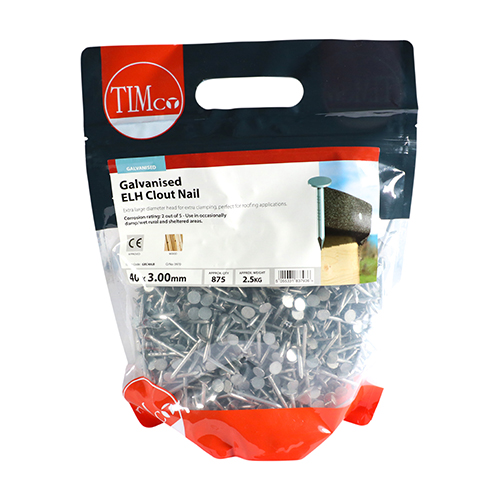 TIMCO | Extra Large Head Clout Nails - Galvanised