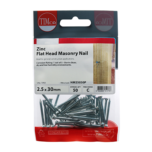 TIMCO Masonry Nails Zinc