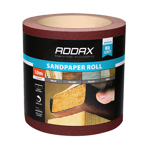 TIMCO Sandpaper Roll 80 Grit Red