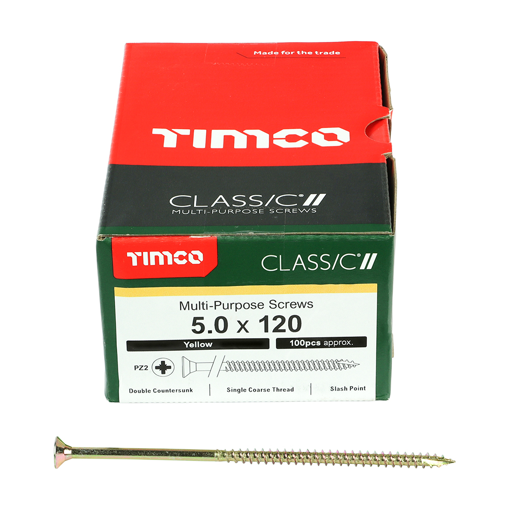 TIMCO Classic MultiPurpose Screws PZ Double Countersunk Yellow